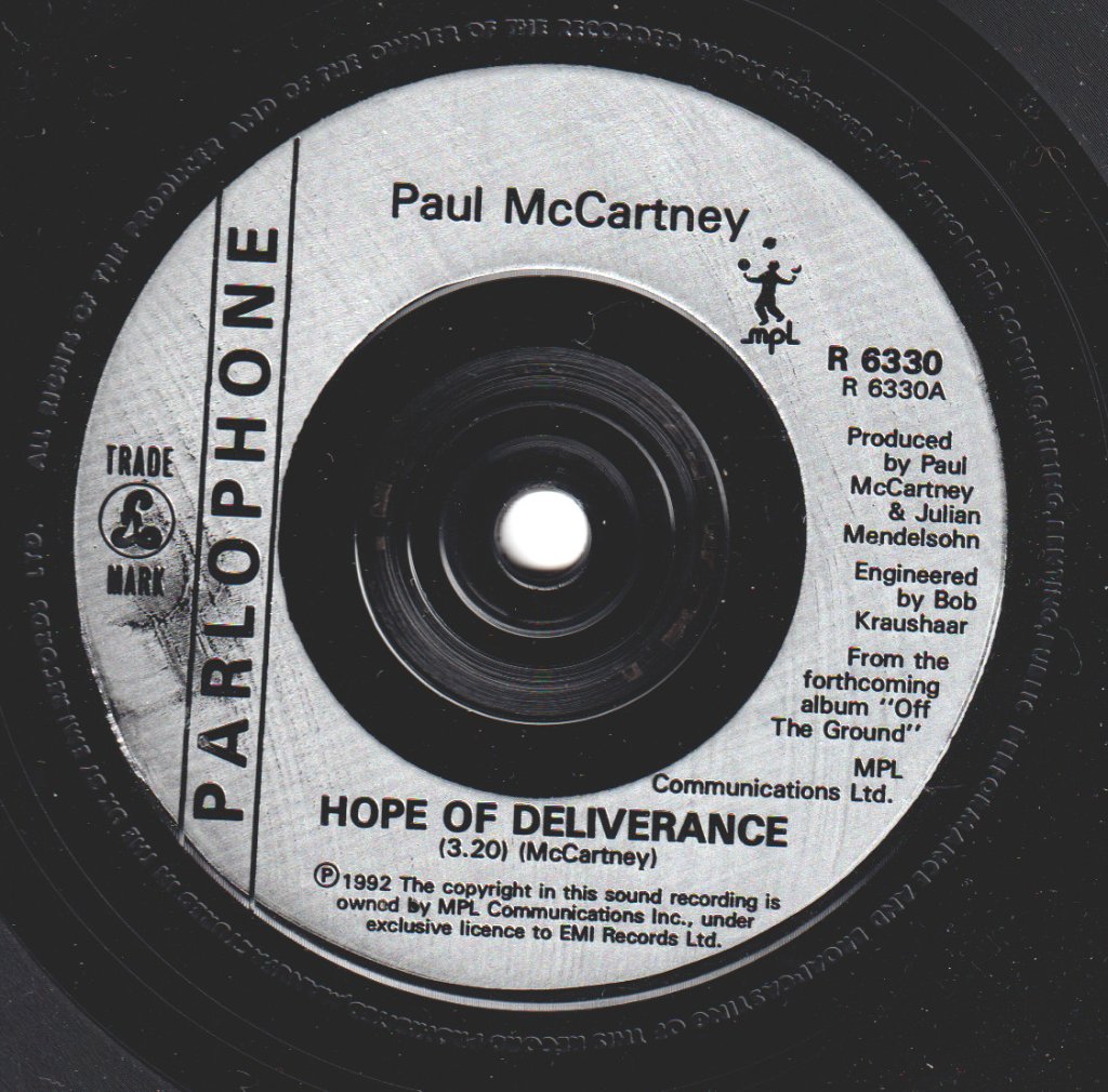 Paul McCartney - Hope Of Deliverance - 7 Inch