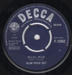 Alan Price Set - Hi-Lili Hi-Lo - 7 Inch