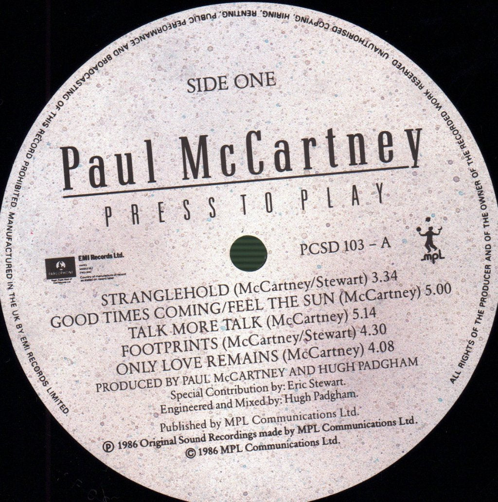 Paul McCartney - Press To Play - Lp