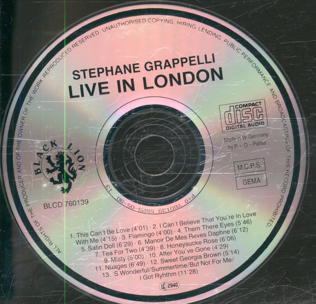 Stéphane Grappelli - Live In London - Cd