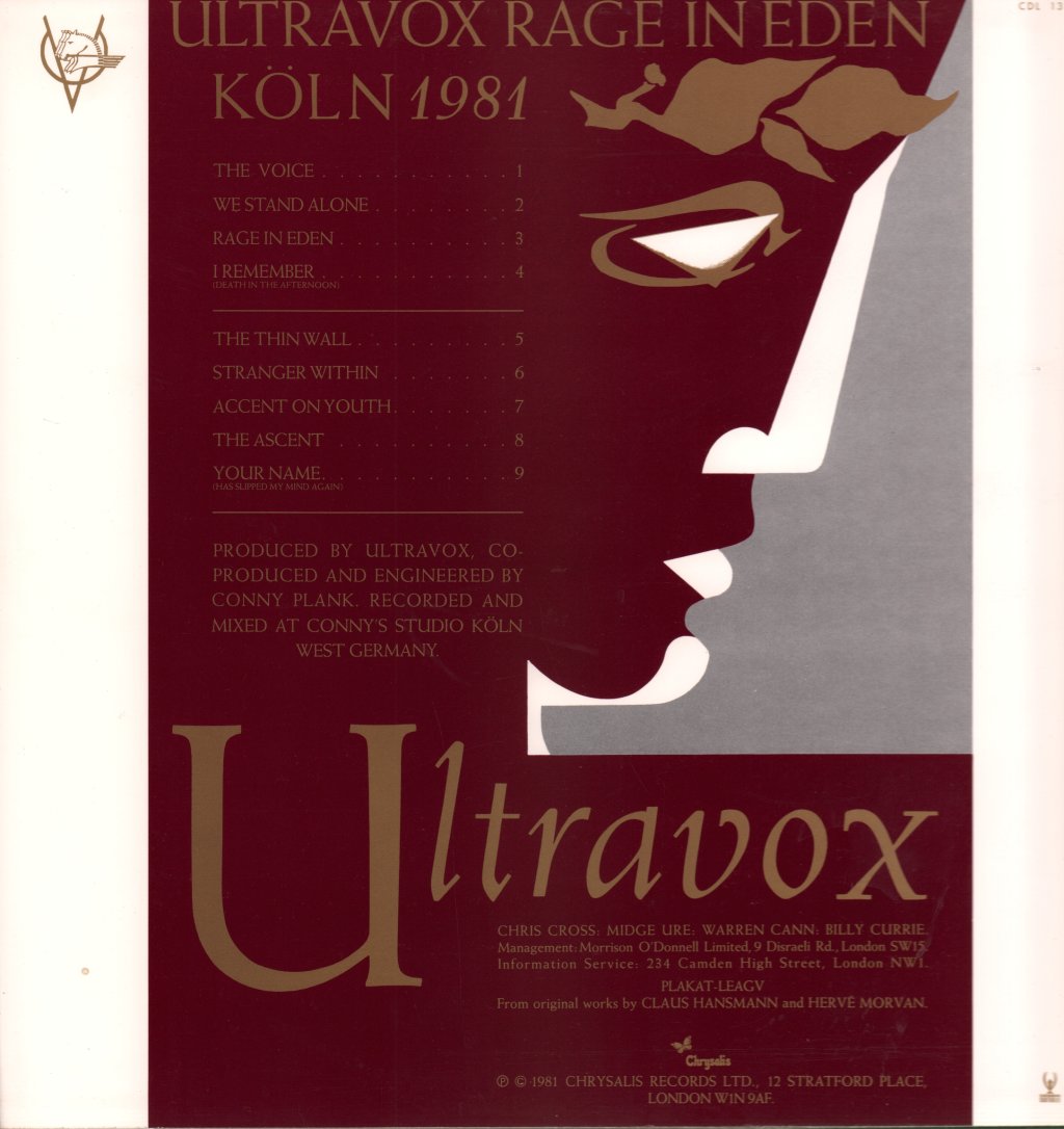 Ultravox - Rage In Eden - Lp