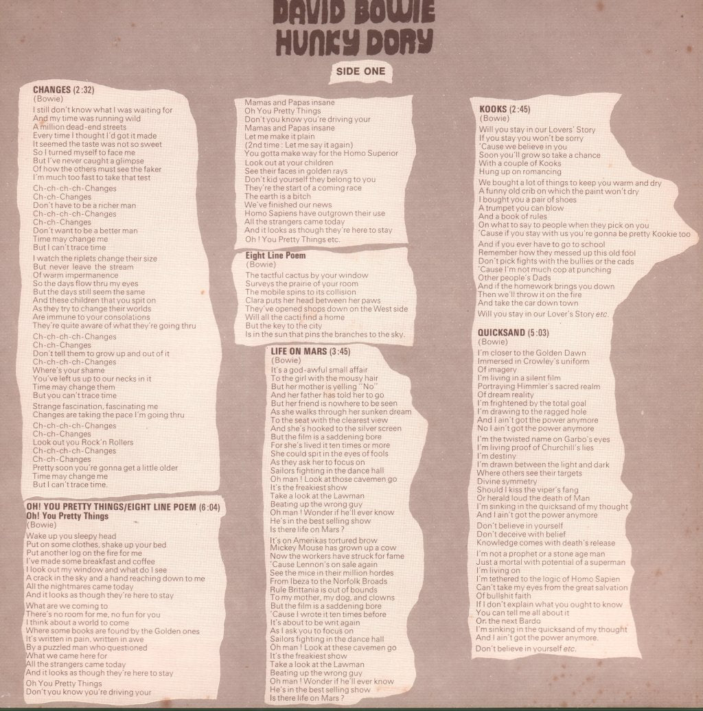 David Bowie - Hunky Dory - Lp