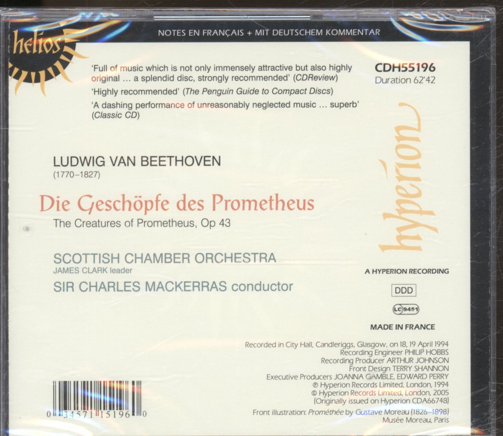 Scottish Chamber Orchestra, Sir Charles Mackerras - Die Geschöpfe Des Prometheus (The Creatures Of Prometheus) - Cd