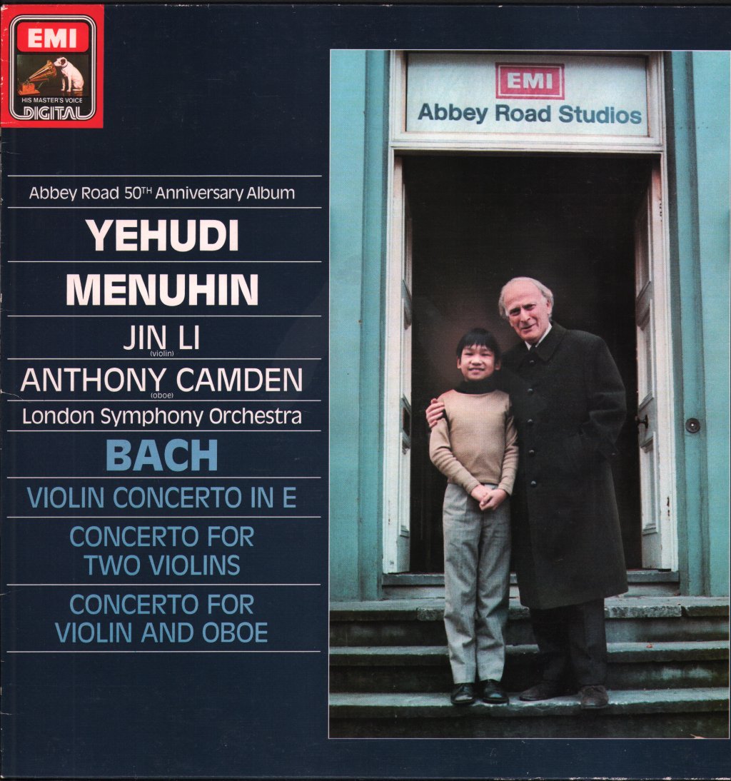 Yehudi Menuhin / Jin Li / Anthony Camden / London Symphony Orchestra - Bach - Violin Concerto In E / Concerto For Two Violins / Concerto For Violin And Oboe - Lp