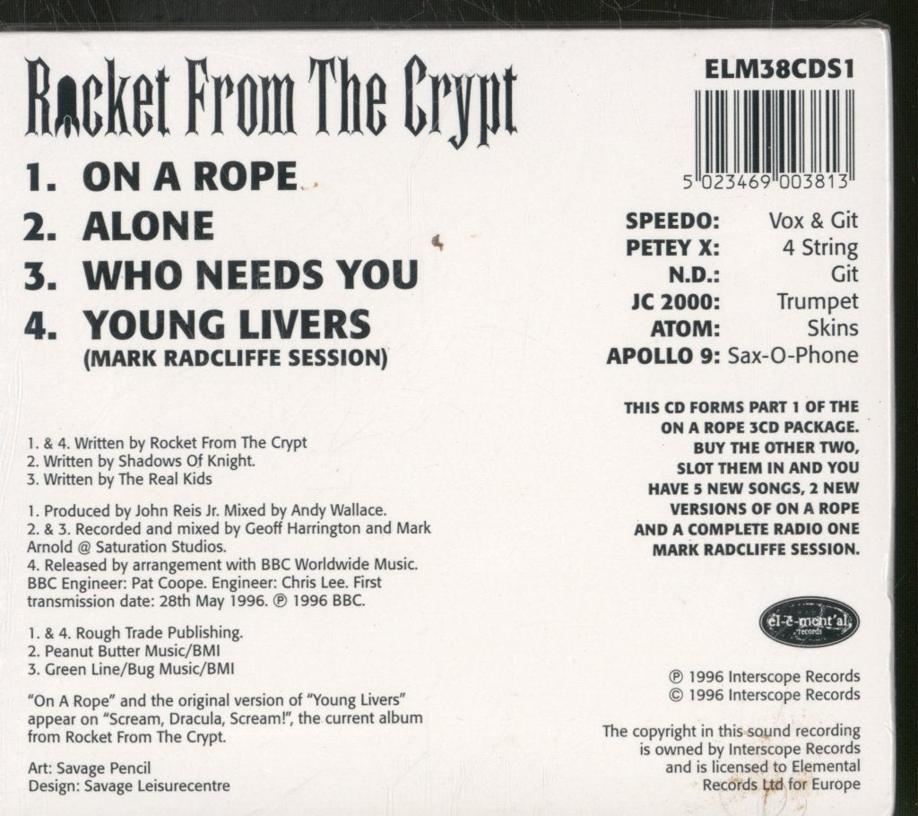 Rocket From The Crypt - On A Rope - Cd