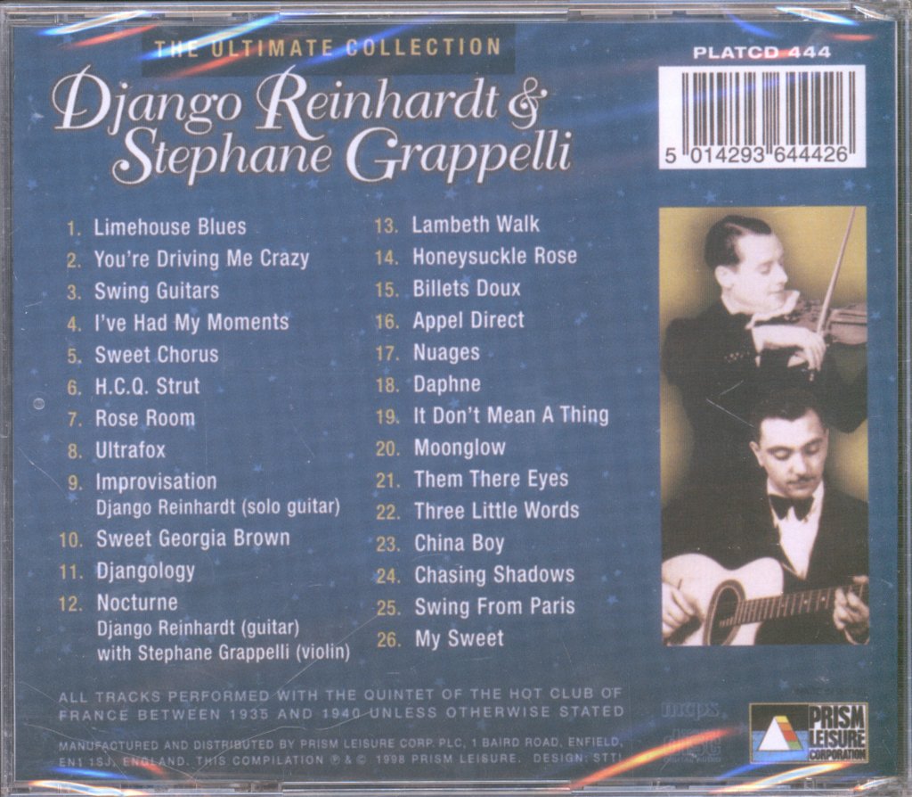 Django Reinhardt & Stephane Grappelli - Ultimate Collection - Cd