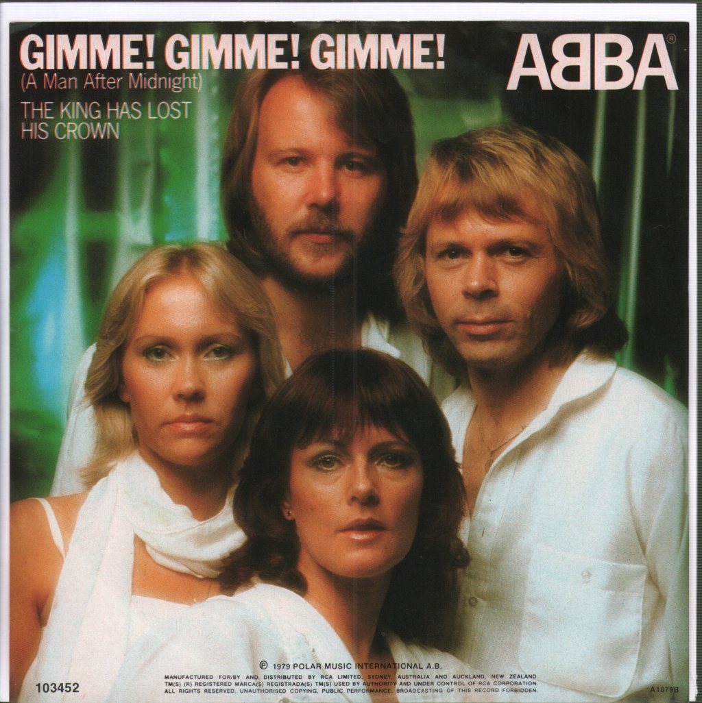 ABBA - Gimme! Gimme! Gimme! (A Man After Midnight) - 7 Inch