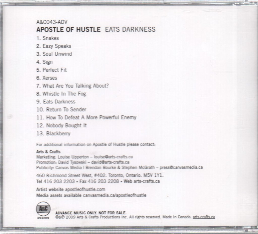 Apostle Of Hustle - Eats Darkness - Cd