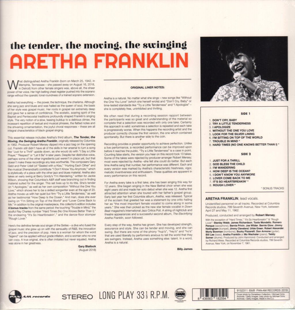 Aretha Franklin - Tender, The Moving, The Swinging - Lp