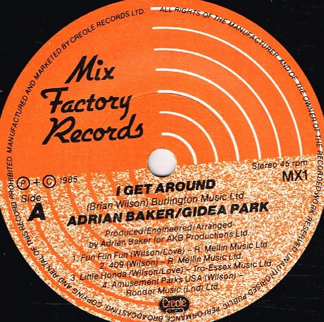 Adrian Baker - I Get Around - 7 Inch