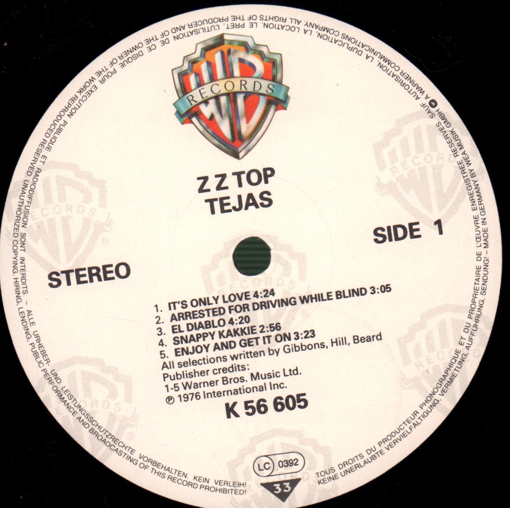 ZZ Top - Tejas - Lp