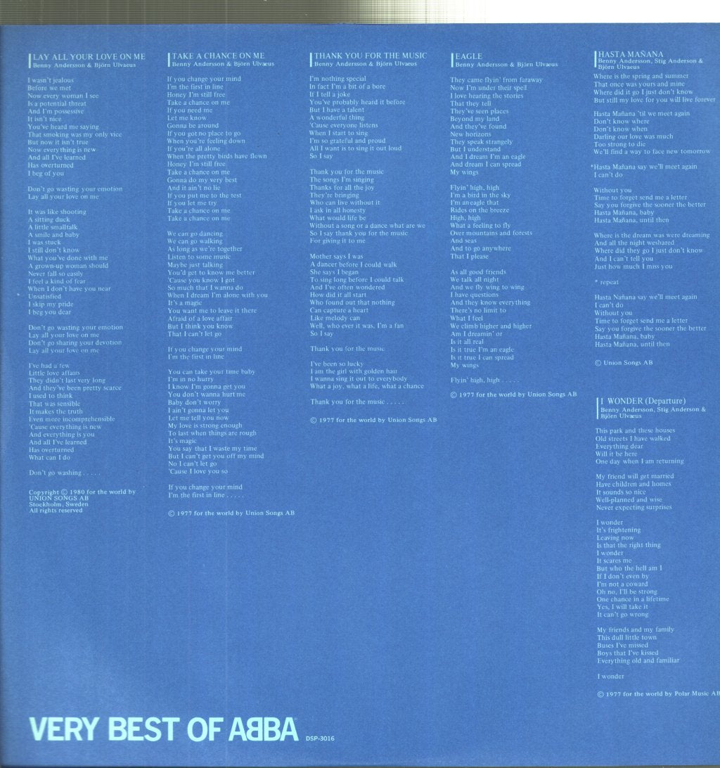 ABBA - Very Best Of ABBA - Double Lp