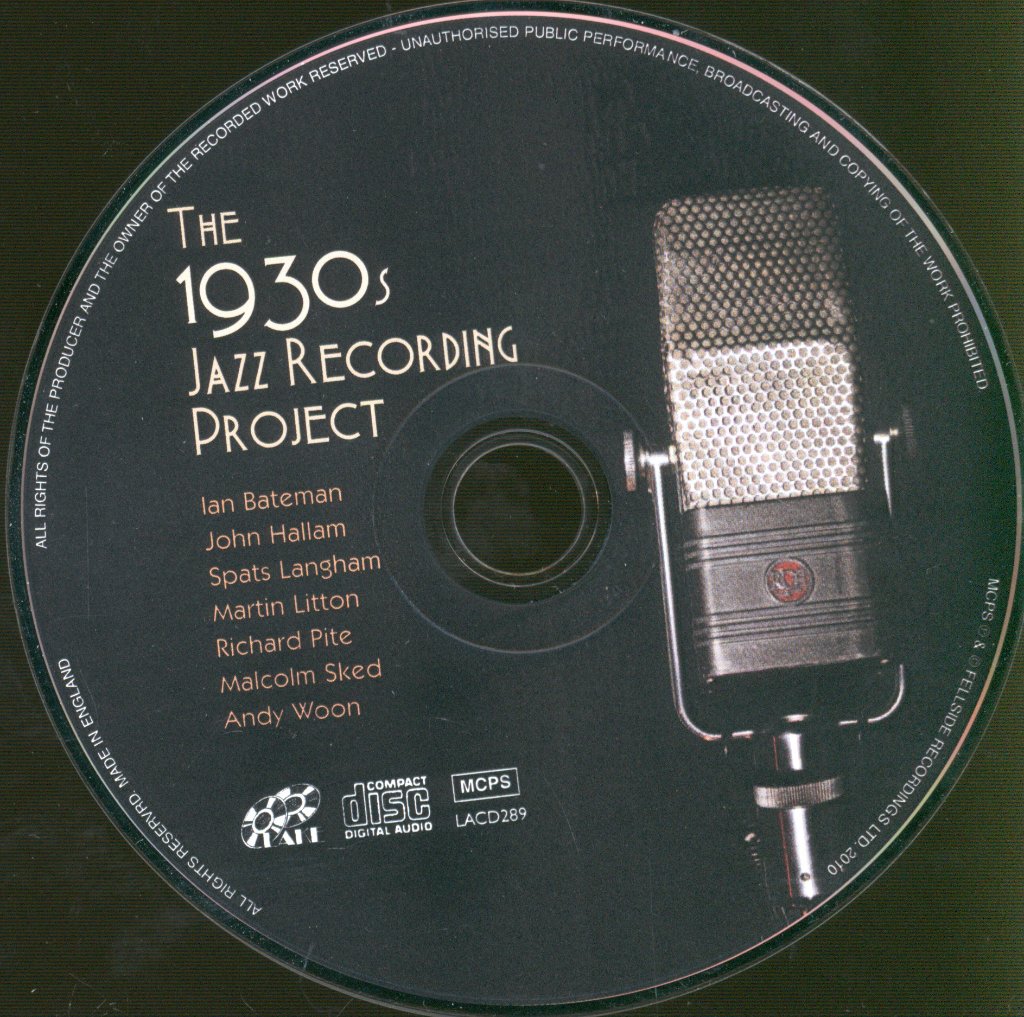 1930s Jazz Recording Project - 1930s Jazz Recording Project - Cd