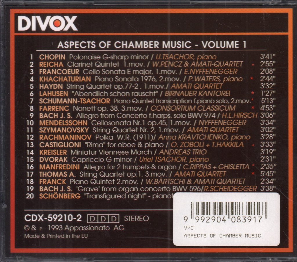 Various Artists - aspects of the chamber music - Cd