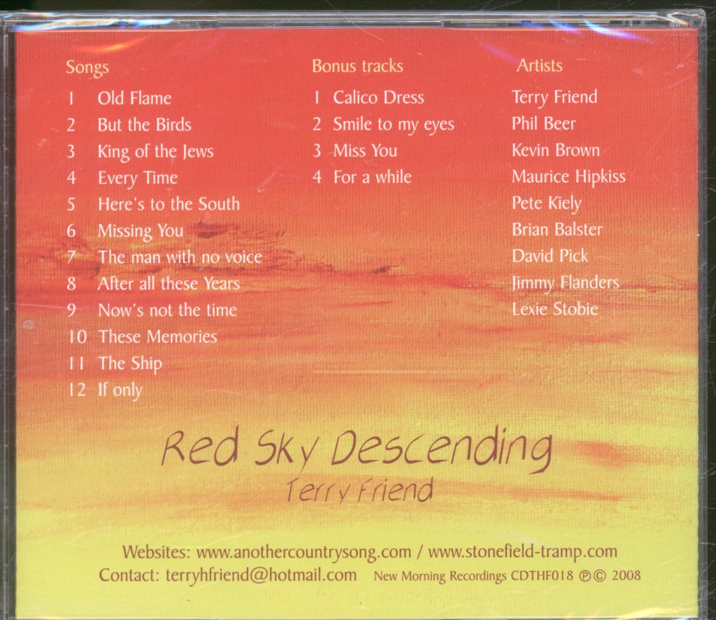 Terry Friend - Red Sky Descending - Cd