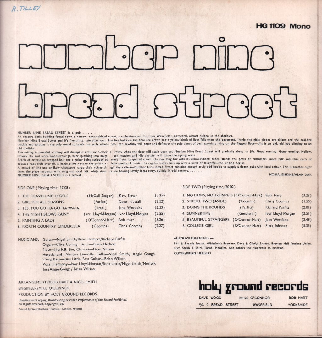 Number Nine Bread Street - Number Nine Bread Street - Lp