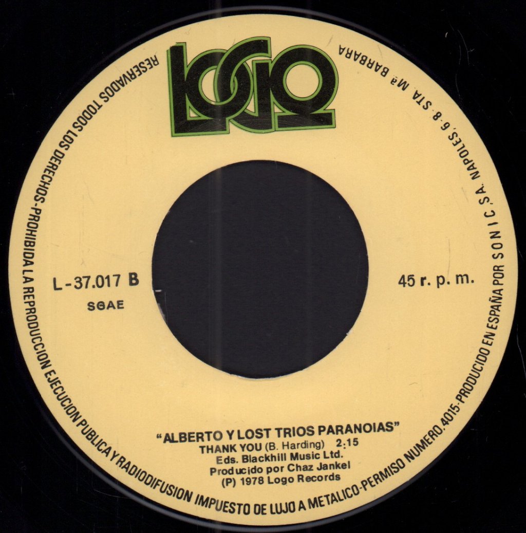 Alberto Y Lost Trios Paranoias - Heads Down No Nonsense Mindless Boogie - 7 Inch