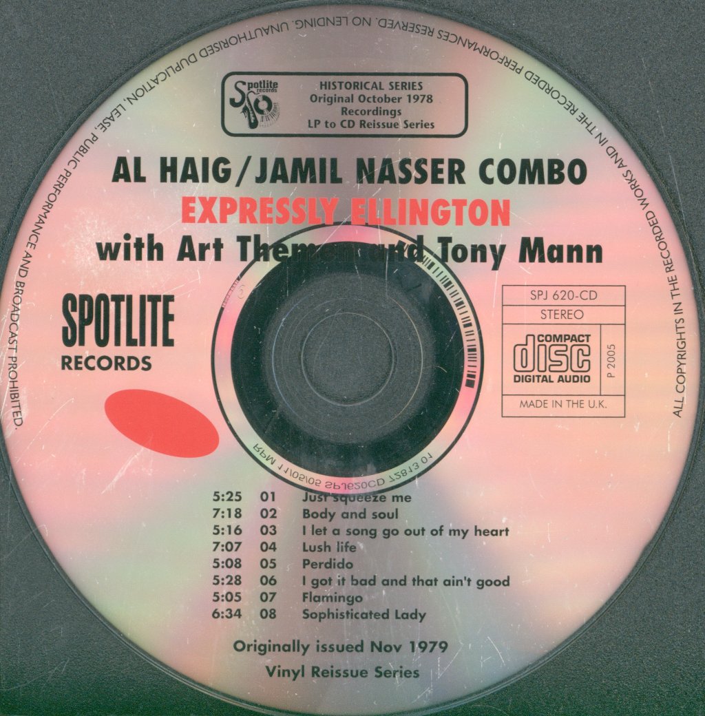 Al Haig / Jamil Nasser Combo - Expressly Ellington - Cd