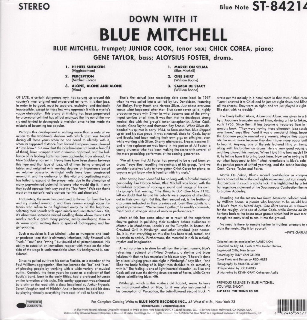 Blue Mitchell - Down With It! - Lp