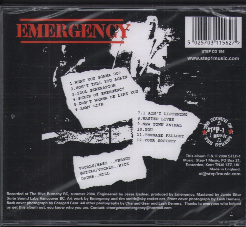 Emergency (Punk) - 1234 - Cd