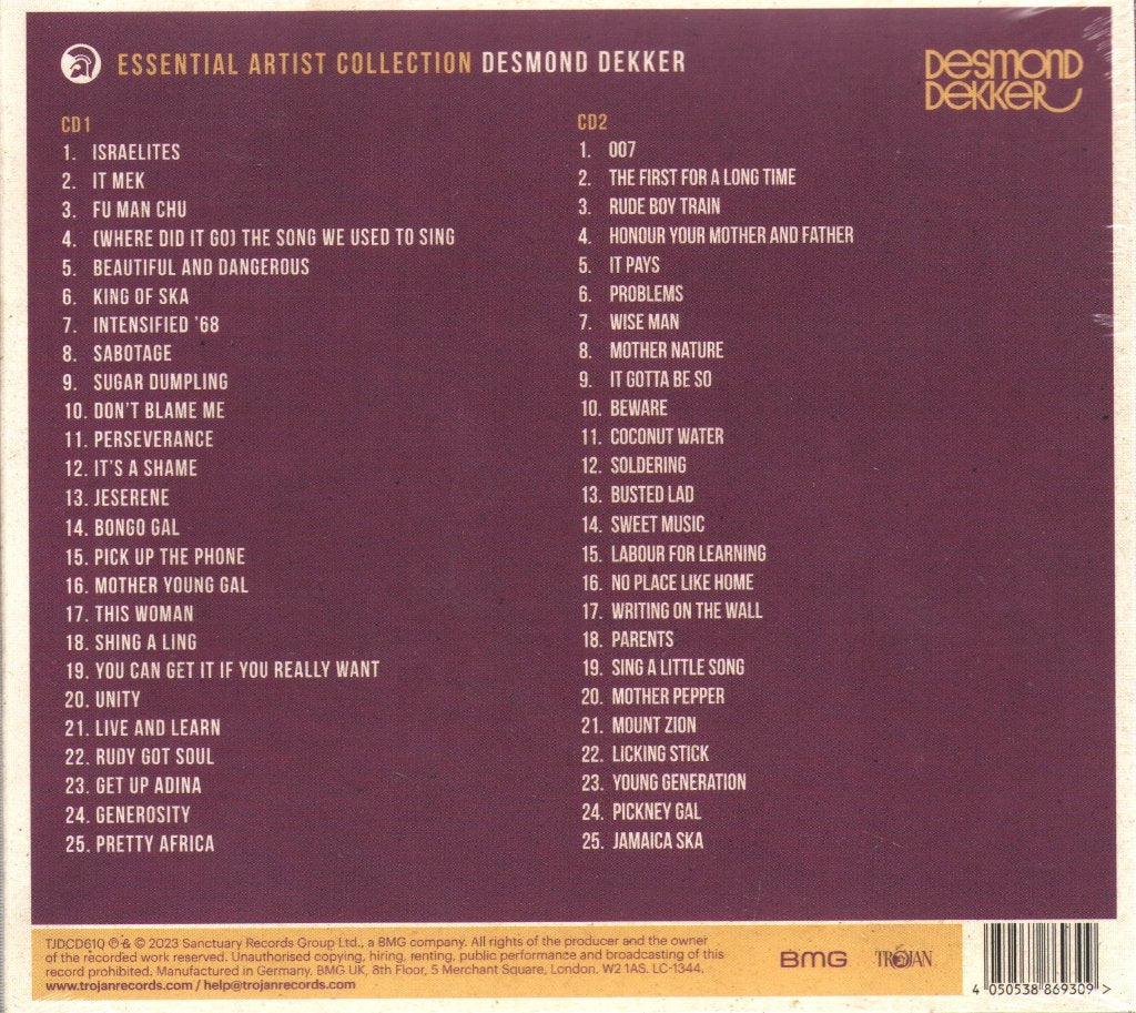 Desmond Dekker - Essential Artist Collection - Double Cd