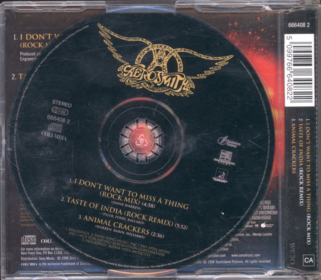 Aerosmith - I Don't Want To Miss A Thing - Cd