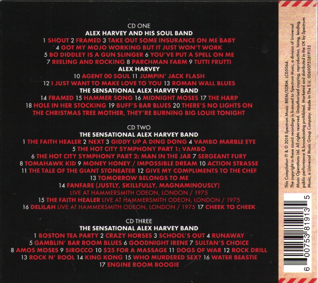 Alex Harvey - Shout The Essential Alex Harvey - Triple Cd