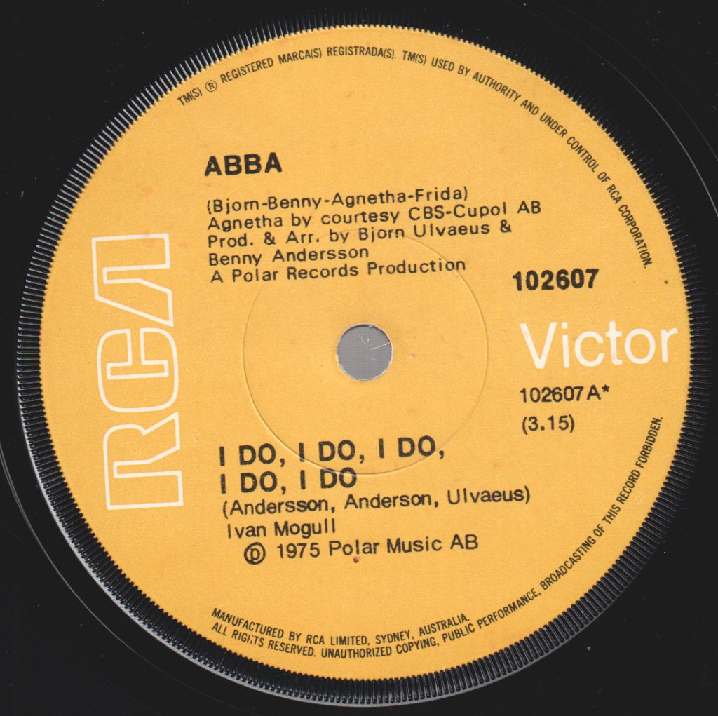 ABBA - I Do, I Do, I Do, I Do, I Do - 7 Inch