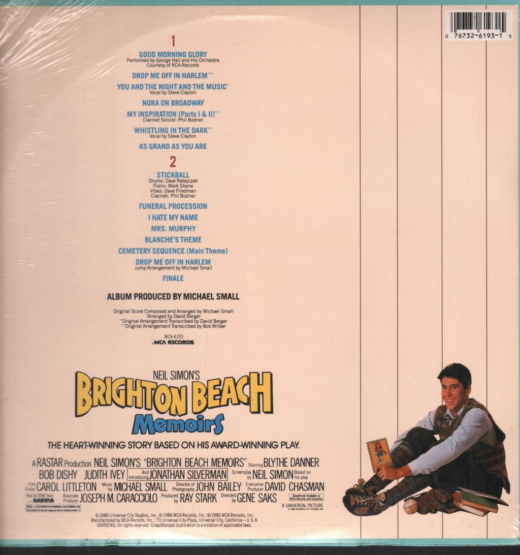 Brighton Beach Memoirs - Music From The Motion Picture Soundtrack - Lp