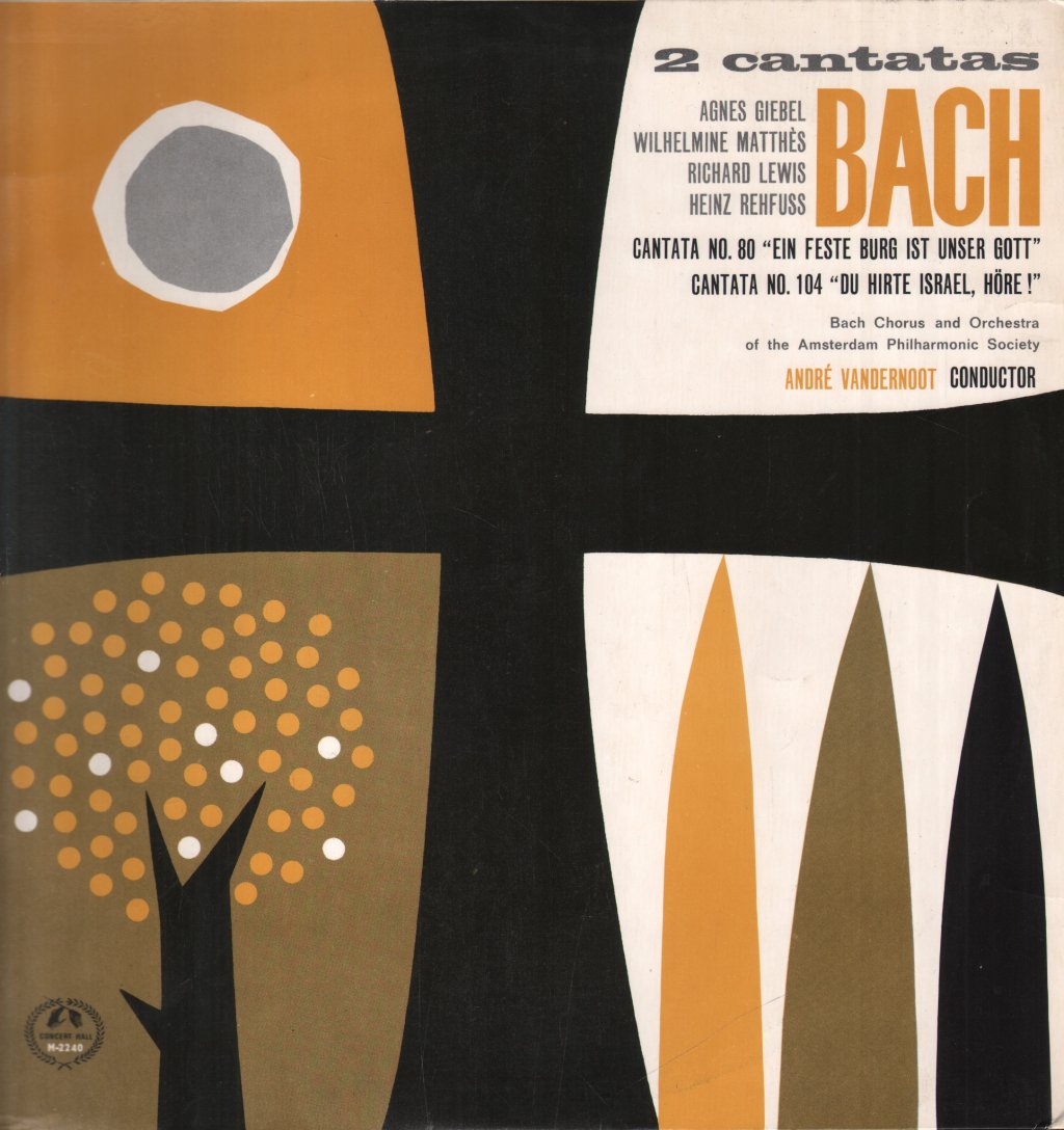 Agnes Giebel / Wilhelmine Matthes / Richard Lewis / Heinz Rehfuss / André Vandernoot - Bach - 2 Cantatas - Lp