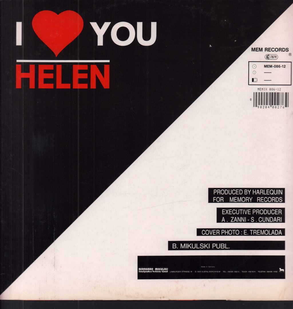 Helen - I Love You - 12 Inch