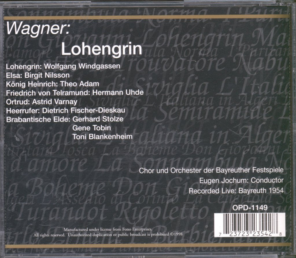 Wolfgang Windgassen, Birgit Nilsson - Wagner - Lohengrin - Cd Set