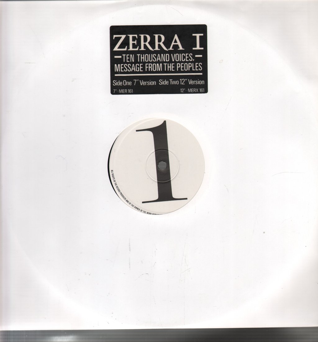 Zerra One - Ten Thousand Voices, Message From The Peoples - 12 Inch