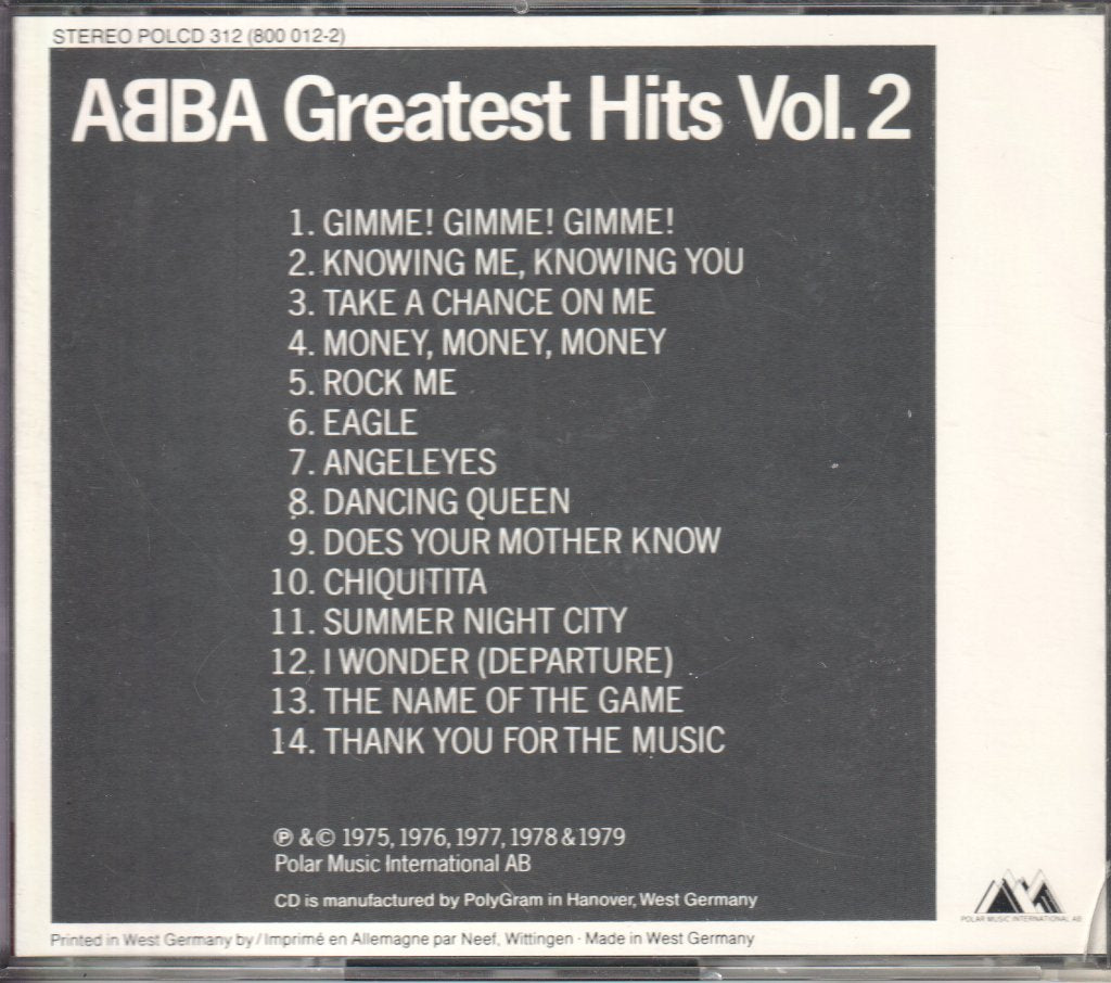 ABBA - Greatest Hits Vol. 2 - Cd