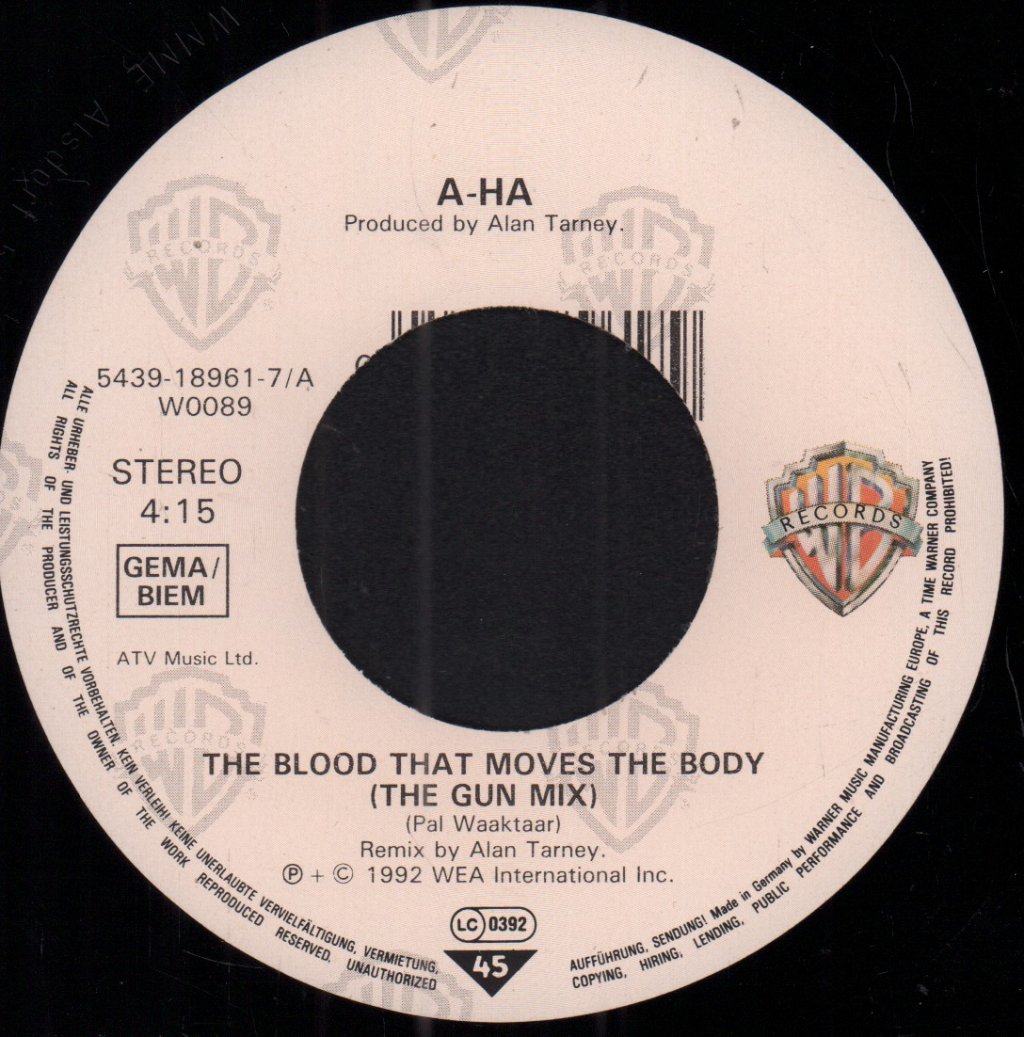 A-Ha - Blood That Moves The Body - 7 Inch