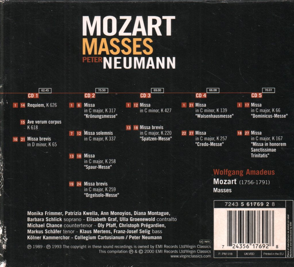 Wolfgang Amadeus Mozart - Mozart Masses - Cd Set