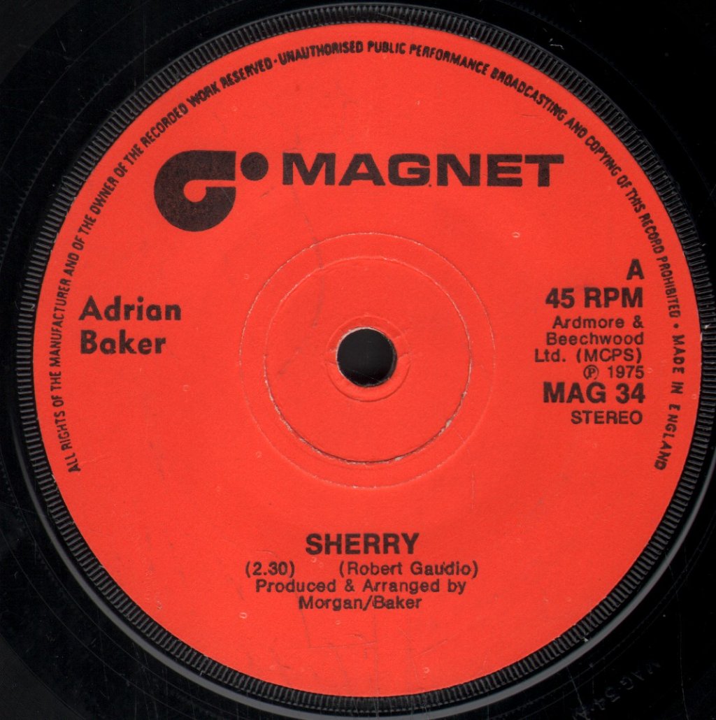 Adrian Baker - Sherry - 7 Inch