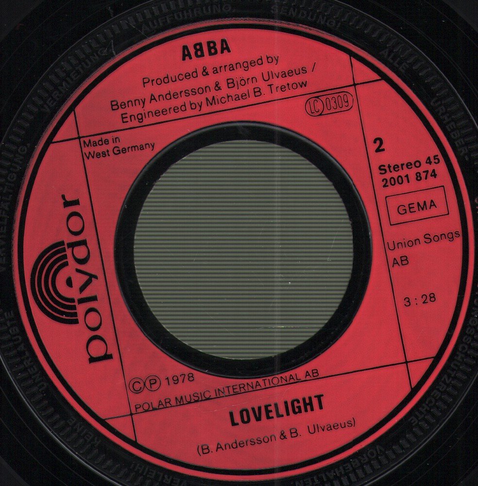 ABBA - Chiquitita (Spanish Version) c/w Lovelight - 7 Inch