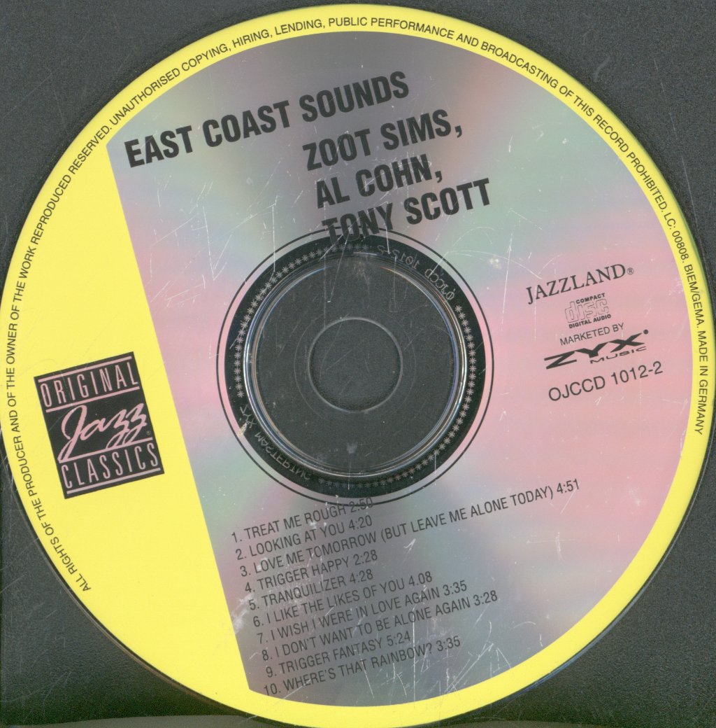 Zoot Sims / Al Cohn / Tony Scott - East Coast Sounds - Cd