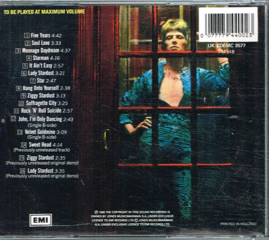 David Bowie - Rise And Fall Of Ziggy Stardust And The Spiders From Mars - Cd