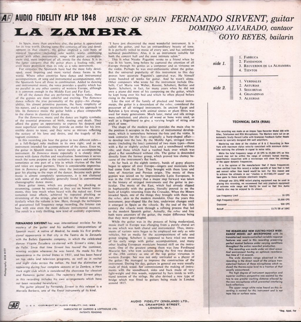 Fernando Sirvent - La Zamba - Lp