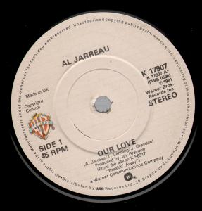 Al Jarreau - Our Love - 7 Inch