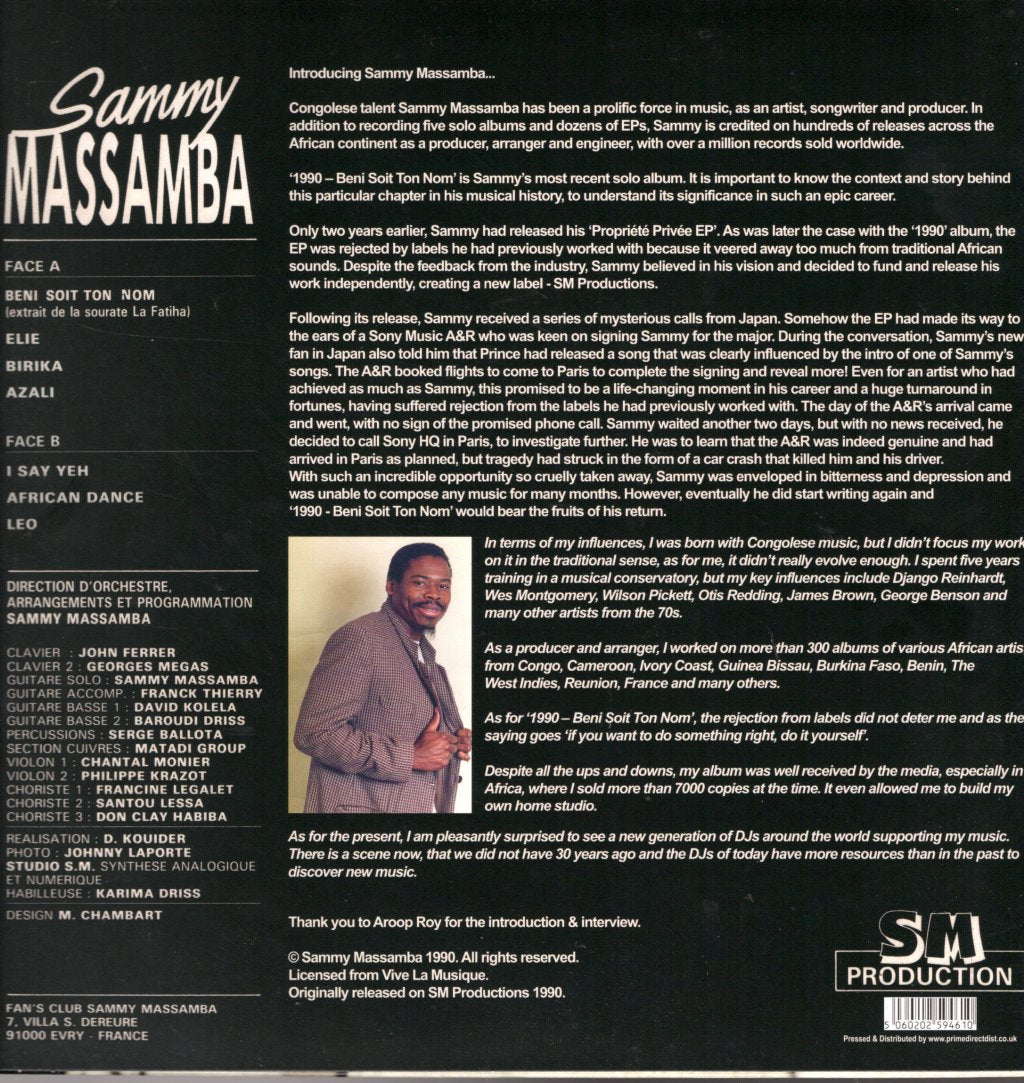 Sammy Massanba - 1990 Beni Soit Ton Noa - Lp