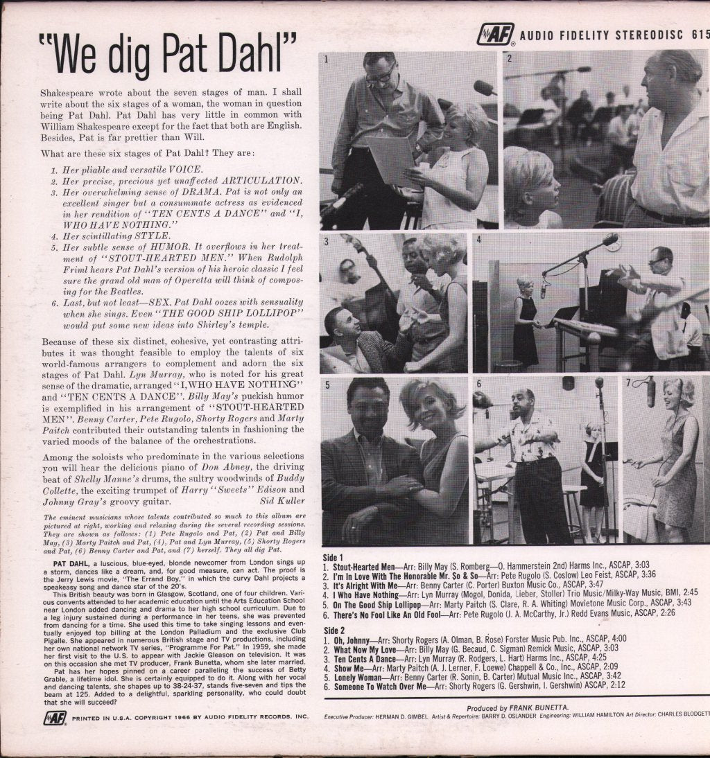 Pat Dahl - We Dig Pat Dahl - Lp