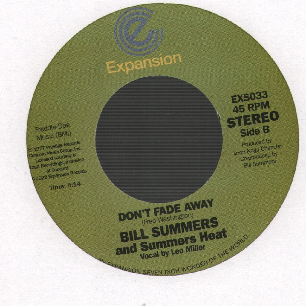 Bill Summers - Come Into My Life - 7 Inch