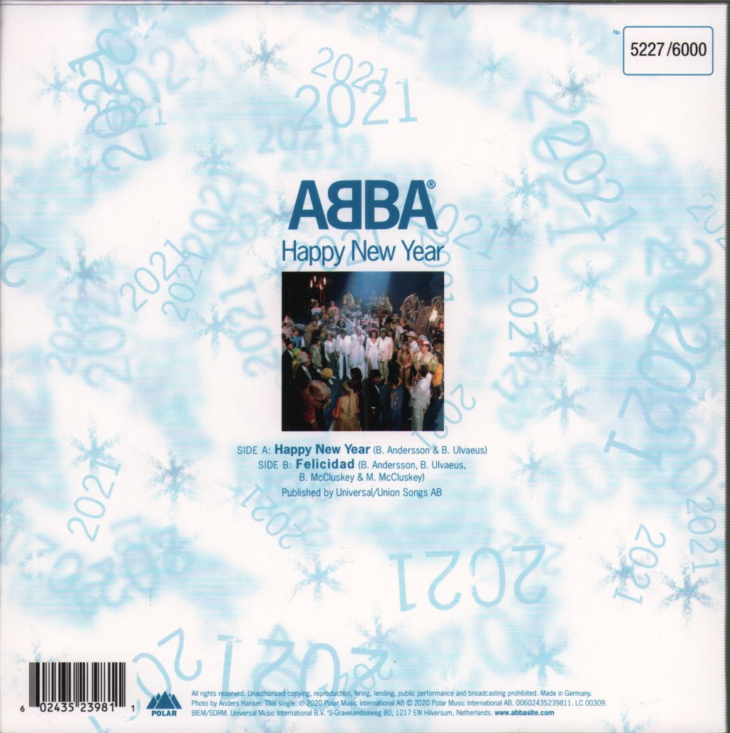 ABBA - Happy New Year - 7 Inch