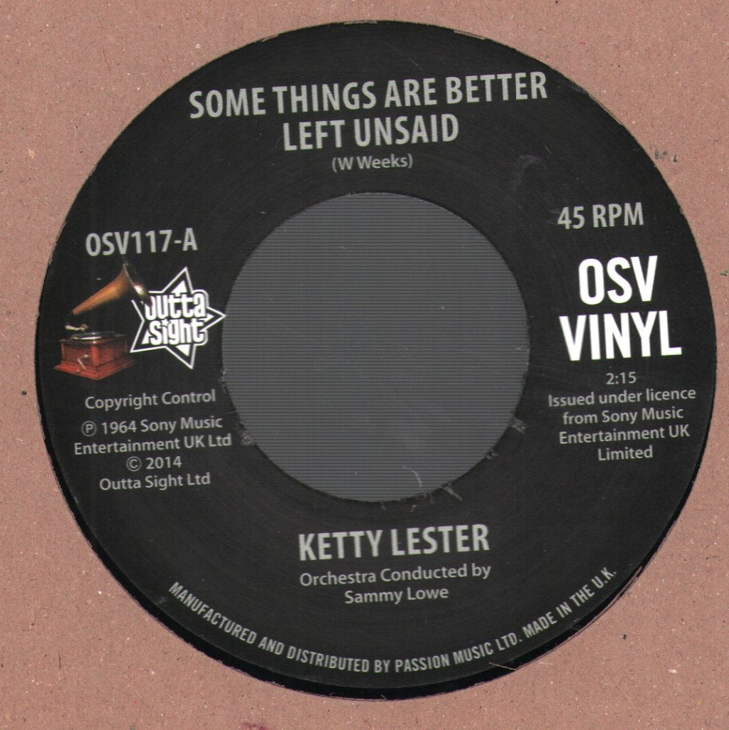 Ketty Lester - Some Things Are Better Left Unsaid - 7 Inch