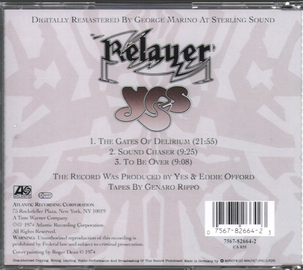 Yes - Relayer - Cd