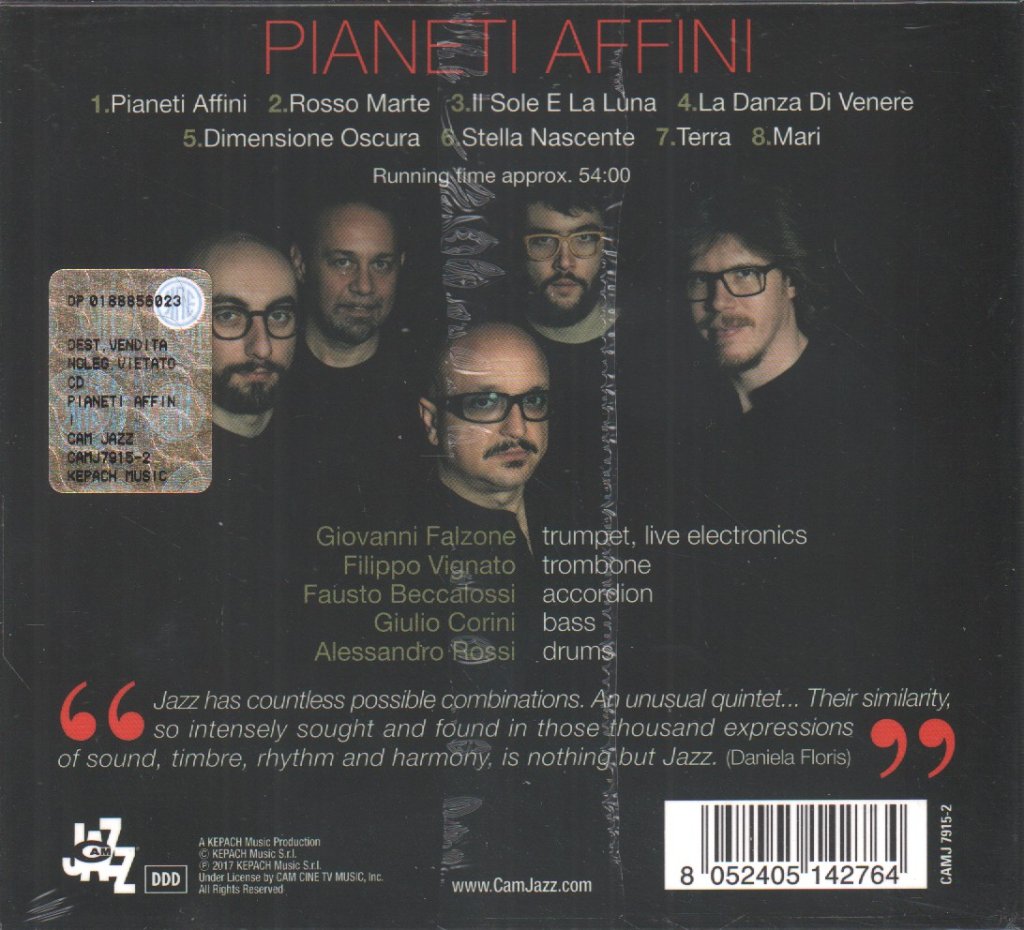 Giovanni Falzone Quintet - Pianeti Affini - Cd