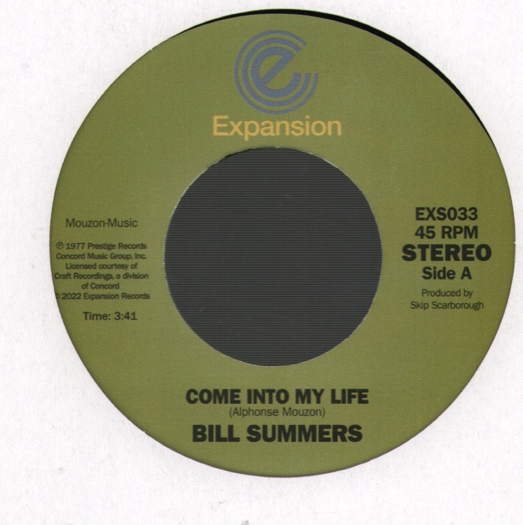 Bill Summers - Come Into My Life - 7 Inch